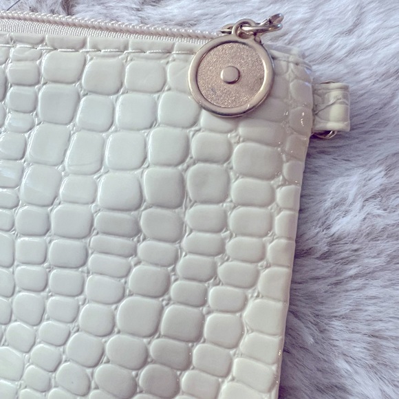 Crocodile White Coin Purse Wallet Clutch zipper Closure Womens Fashion - Picture 5 of 8